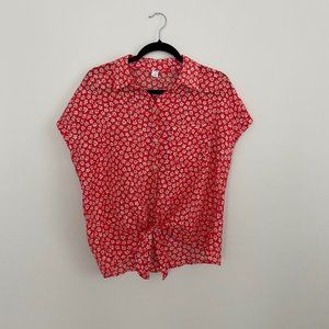 OLD NAVY Women's Flower Button Down
